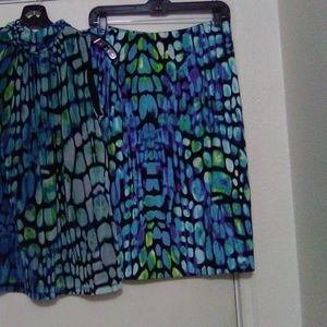 2 piece blouse and skirt set
